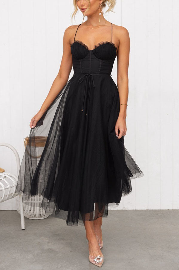 Women's sleeveless maxi dress with flowy silhouette, lightweight layered fabric, perfect for special occasions.