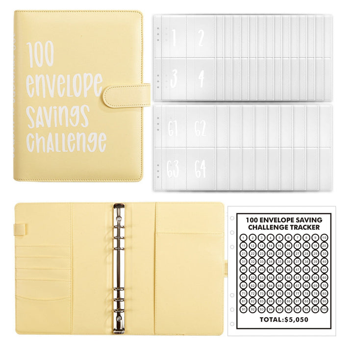 Arrangement of cash envelopes, budgeting sheets, and the A5 binder, showcasing a complete system.