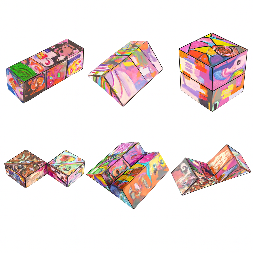 Unisex Dynamic 3D Magic Fidget Cube Toy