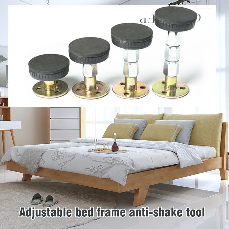 Close-up of the bed frame stabilizer's mechanism, highlighting its wall protector features.