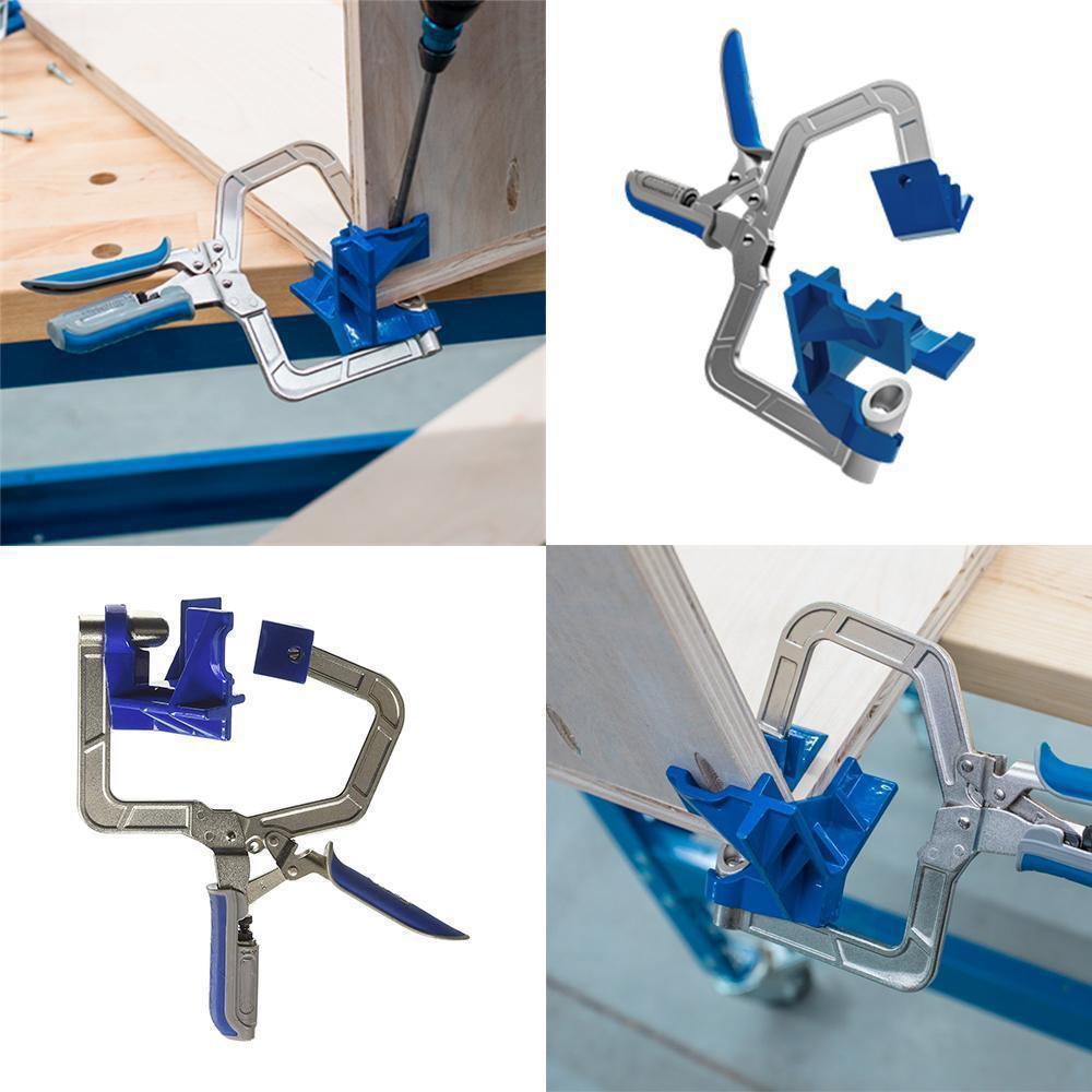 Handheld woodworking tool, an adjustable corner and T-joint clamp, ideal for cabinet making and DIY