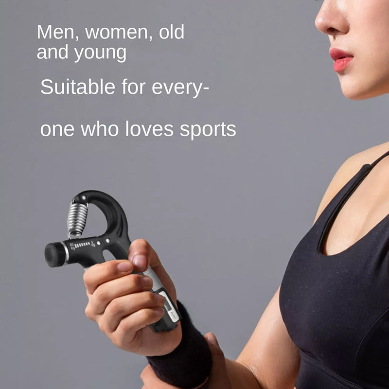 Heavy-duty forearm strengthener with adjustable resistance dial, perfect for grip training