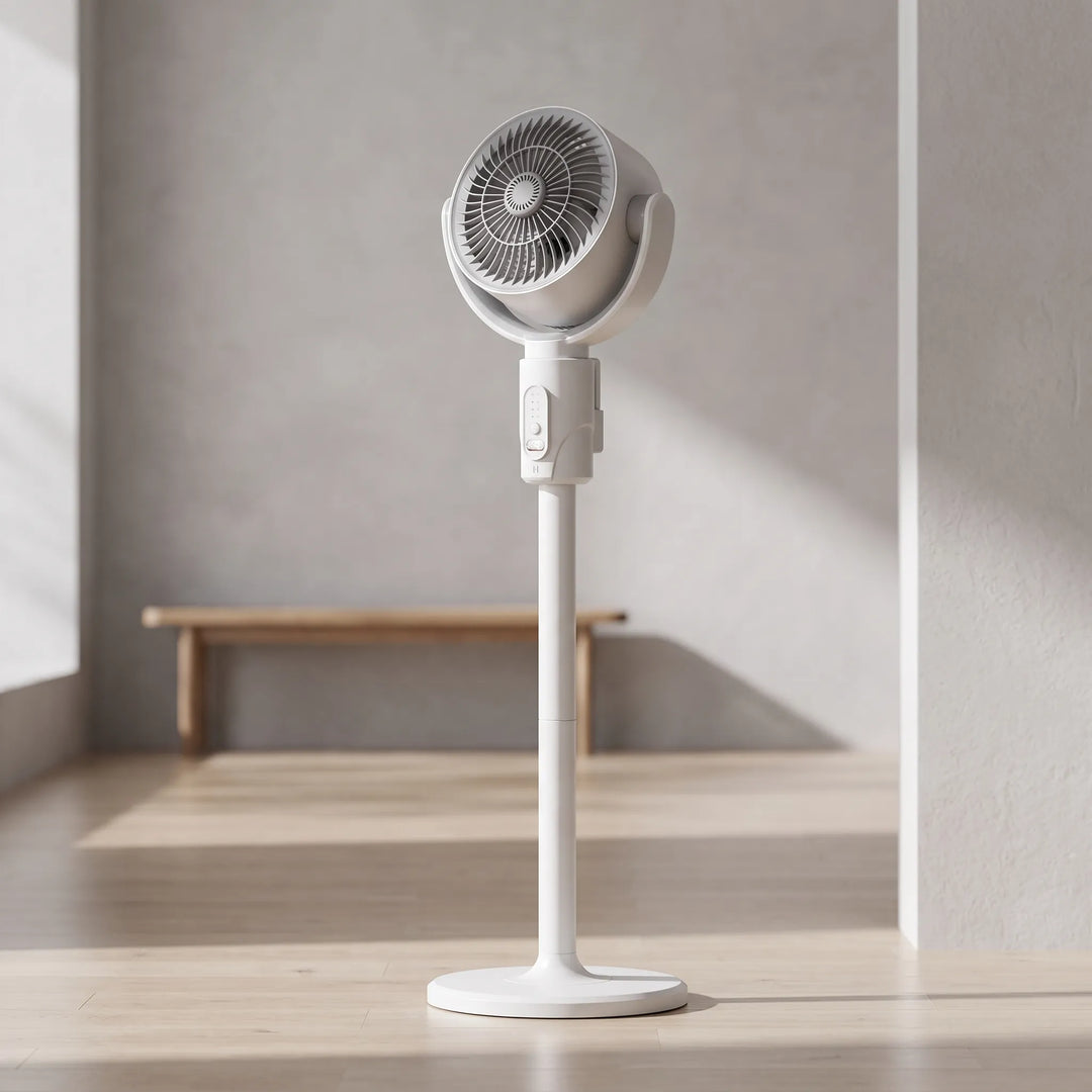 Adjustable height pedestal fan for home and office cooling needs.