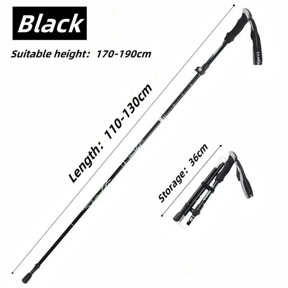 Modern design adjustable trekking poles, combining style, comfort, and trail stability.