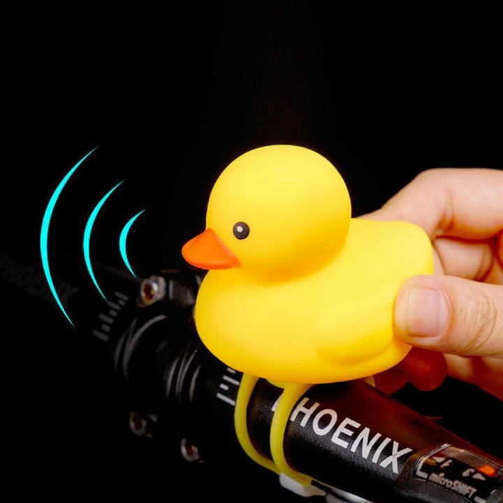 Novelty duck bike bell with a cool helmet and LED light, perfect gift for kids' bicycle safety