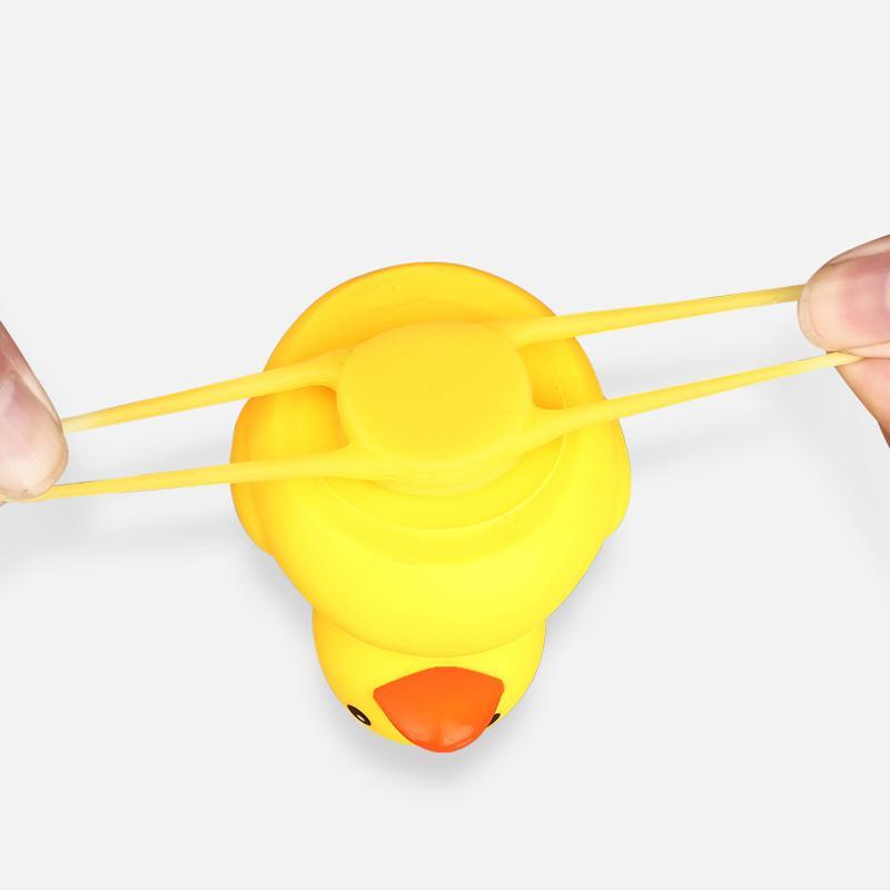 Cute duck-shaped bike bell with a tiny helmet & LED light, a fun and safe gift for young cyclists