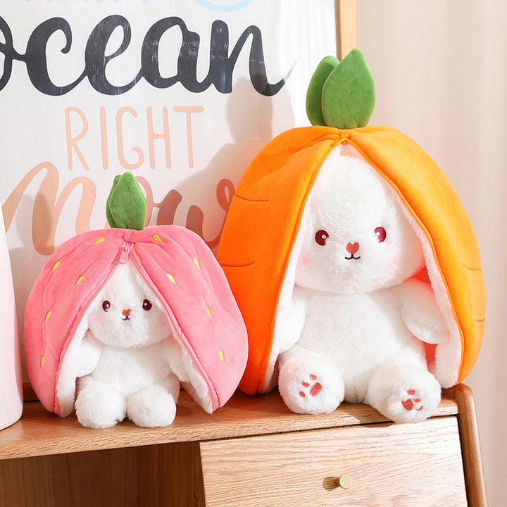 Adorable white plush bunny toy, perfect companion for kids and adults, soft and cuddly.