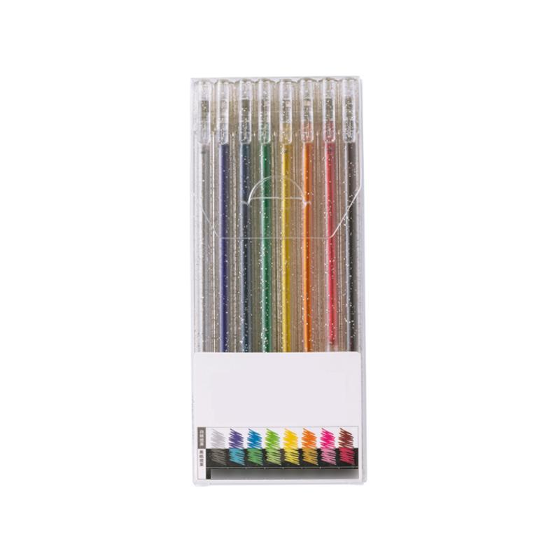 Gift-ready packaging of Adult Coloring Book Glitter Gel Pen Set, excellent for art supply enthusiasts