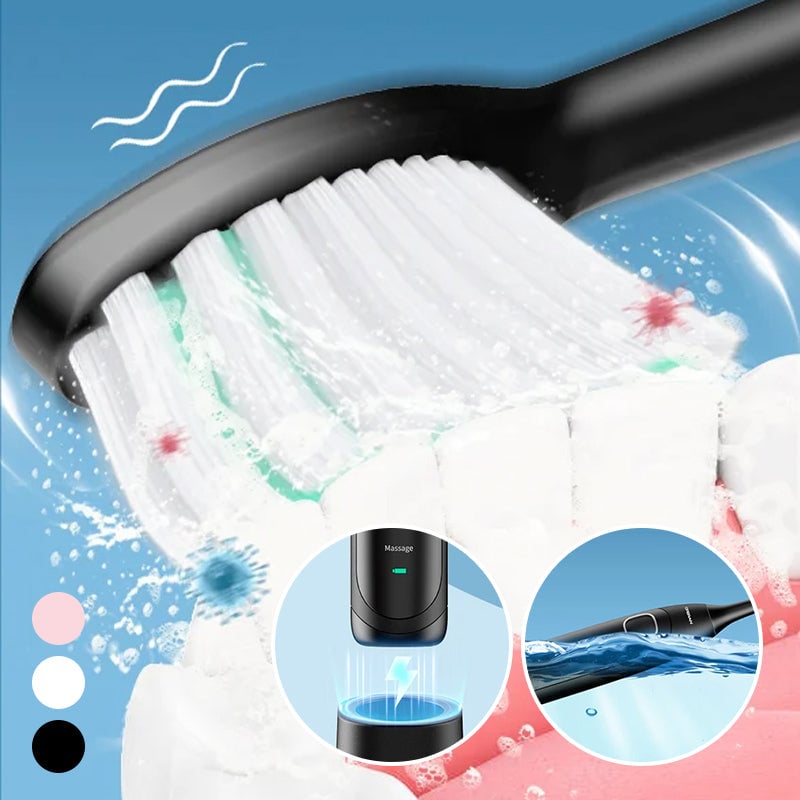 Adult's Sonic Electric Toothbrush standing on its base, ready for daily oral care routine