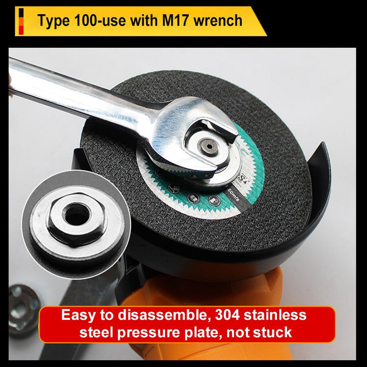 Carbon steel universal easylock nut for angle grinders, a reliable power tool accessory for disc changes