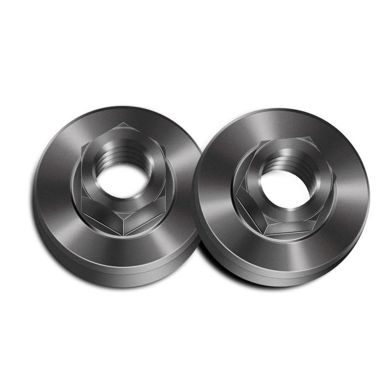 Universal angle grinder flange nut for quick disc changes, carbon steel for durability; cutting tool part accessory
