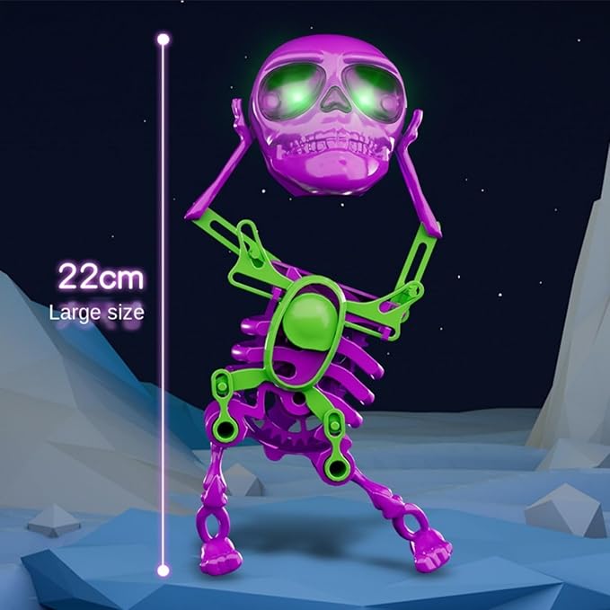 Animated skull, a playful and quirky decor item, offering interactive light and sound features