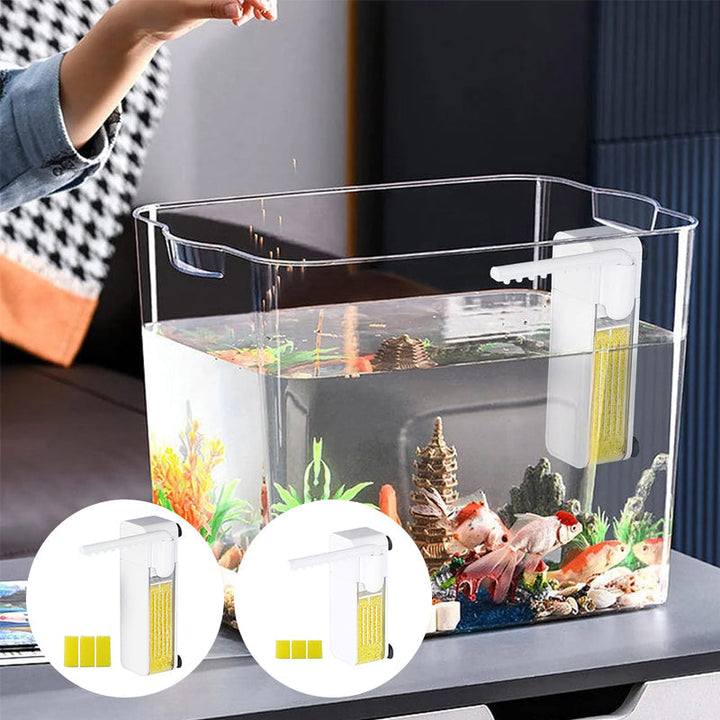 Submersible filter for fish tank, provides clean, oxygen-rich water, supports healthy fish growth