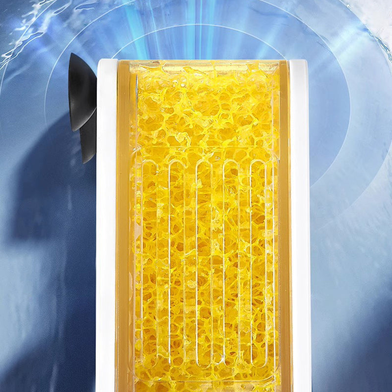 Aquatic filter, submersible design for fish tanks, ensures clear water, beneficial for fish health