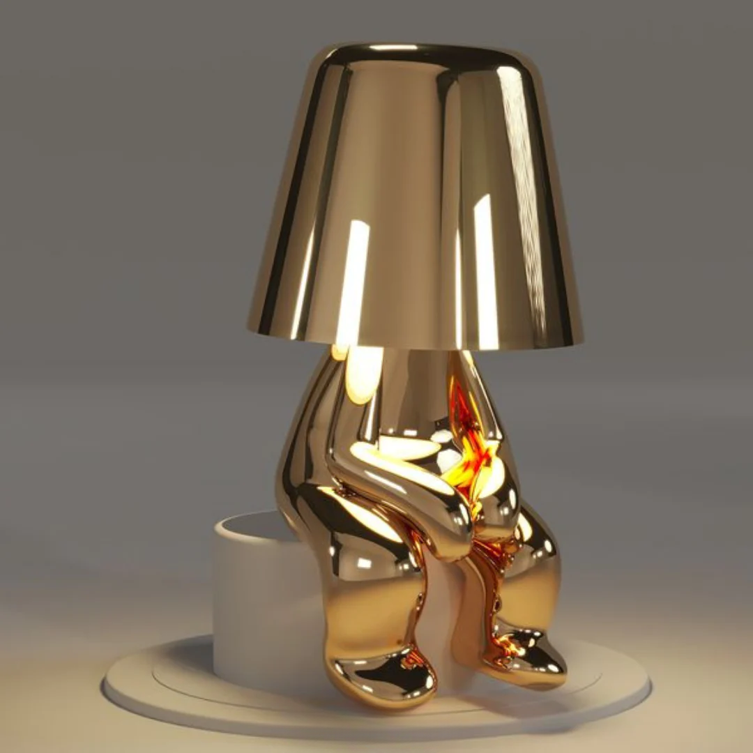 Create ambiance with this artistic dimmable touch control LED mood lighting table lamp.