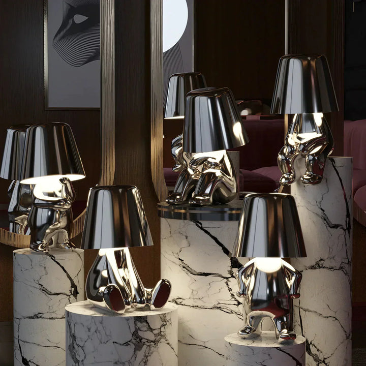 Dimmable LED touch control table lamp, perfect for mood lighting & bedside.