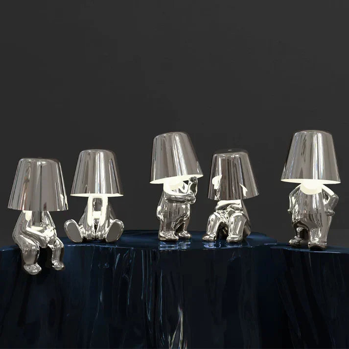 Stylish dimmable touch control desk lamp; ideal for home or office accent lighting.