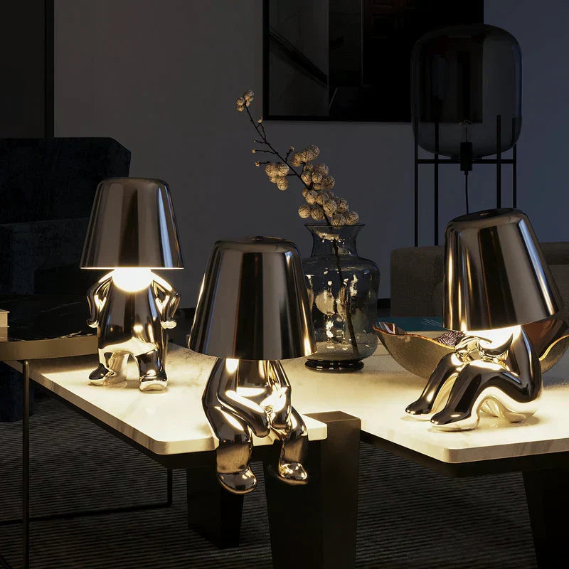 Touch control dimmable LED table lamp, a versatile and artistic lighting solution.