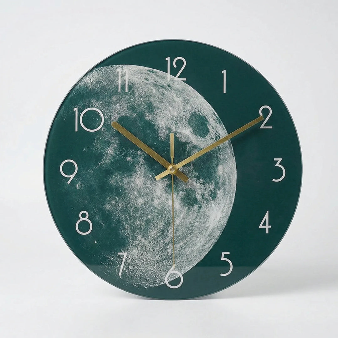 Detailed Earth print wall clock. Artistic & silent modern clock, a striking addition to living room decor.