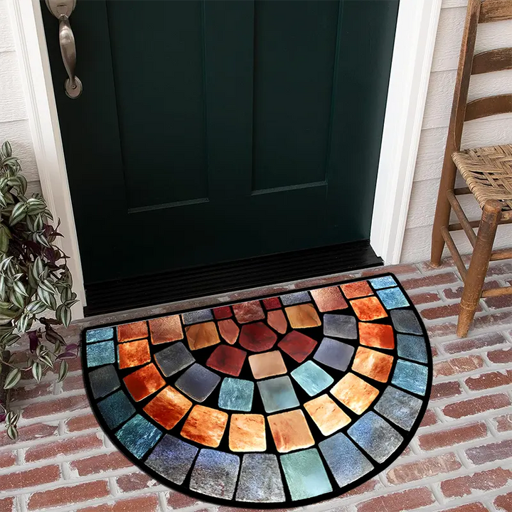 Durable Aurora Stone Tile Doormat. Non-slip floor protection for your entryway, enhancing home decor.