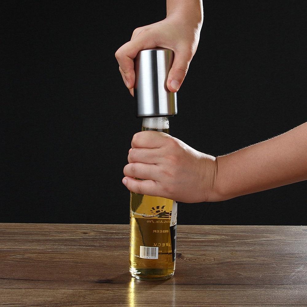 Stylish automatic beer opener with magnetic base, a must-have kitchen gadget