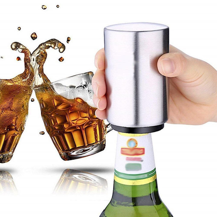 Automatic magnetic bottle opener, great party supply for quick cap removal