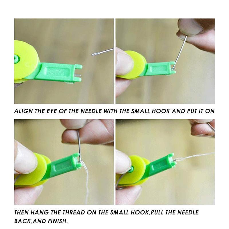 Ergonomic automatic needle threader, providing comfort and ease for all your sewing and DIY projects.