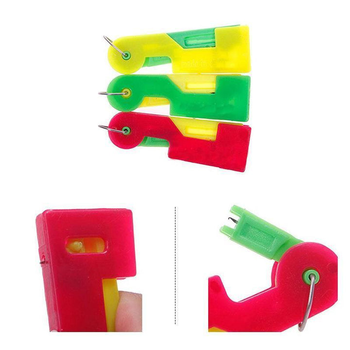 Easy-to-use automatic needle threader, a helpful gadget for quilting and stitch craft projects.
