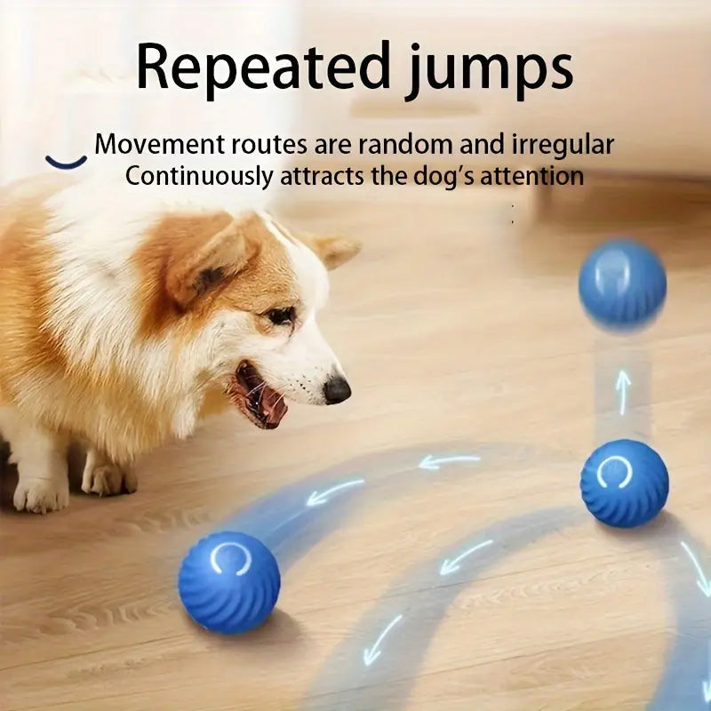 Automatic rolling dog toy ball, designed for stimulating pet enrichment and fun