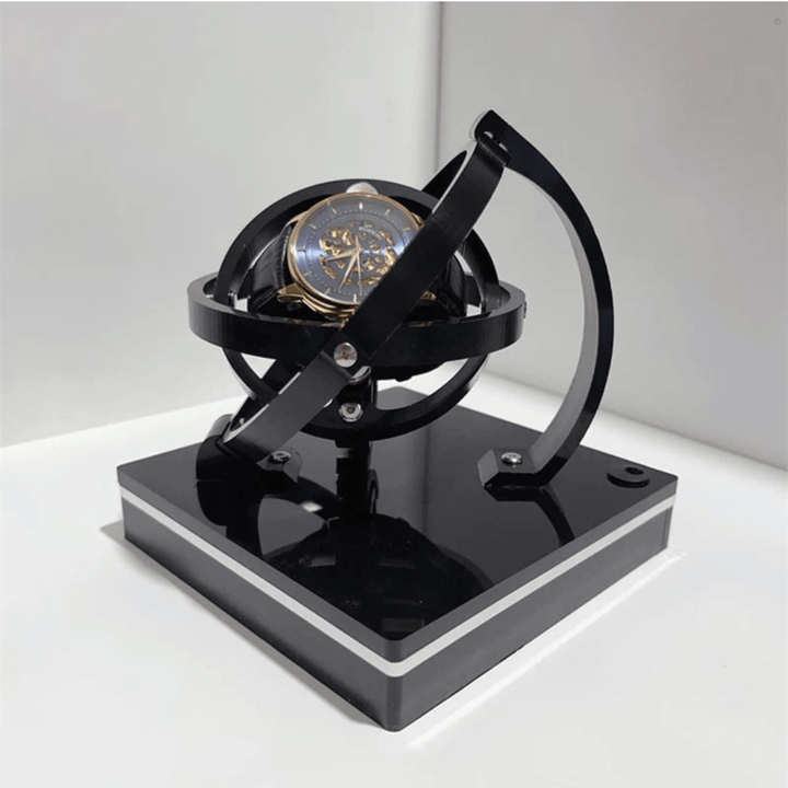 Unisex automatic watch winder, sleek design with silent motor. Perfect luxury display & storage for any timepiece.