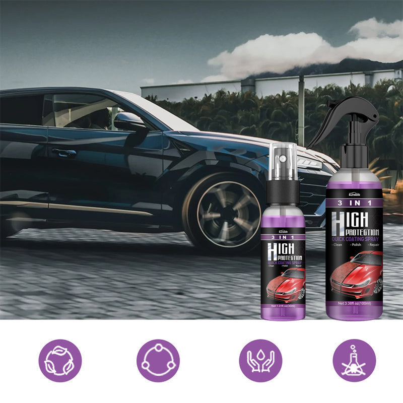 Automotive 3-in-1 Hydrophobic Quick Coating Spray for car care & paint protection