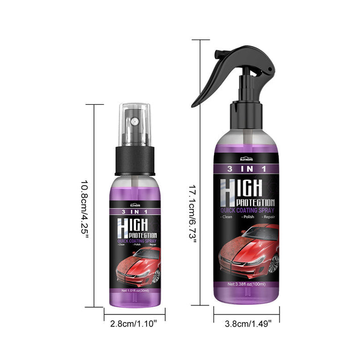 Hydrophobic detailing spray: 3-in-1 quick coating for auto paint protection