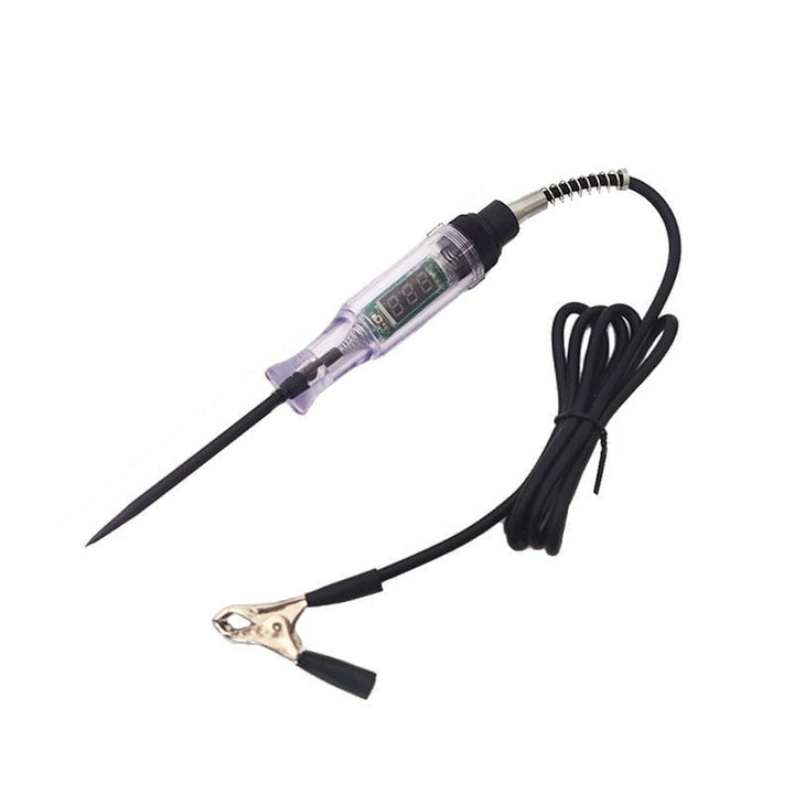 Automotive electrical circuit test pen, designed for 6V, 12V, and 24V vehicle systems