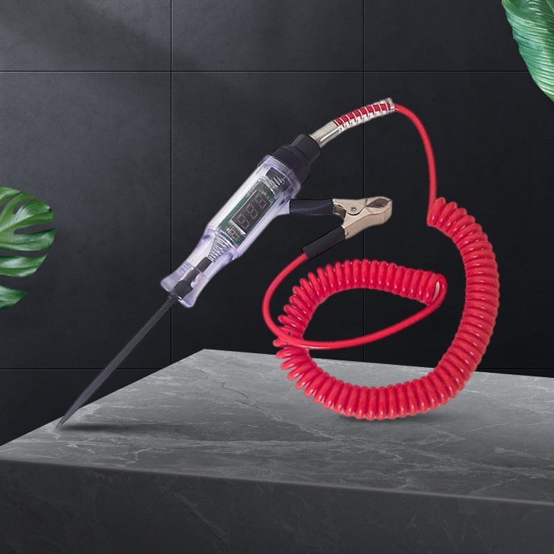 Voltage meter test pen for vehicle electrical diagnostics, automotive tool for car repair