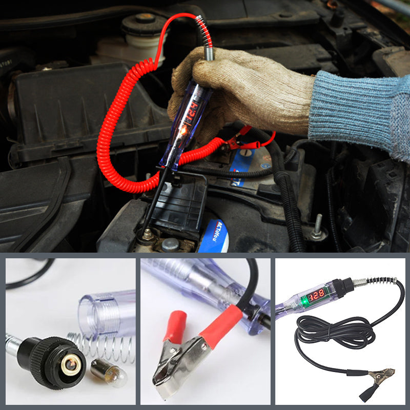 Automotive electrical circuit tester with bright, readable screen for clear diagnostic results