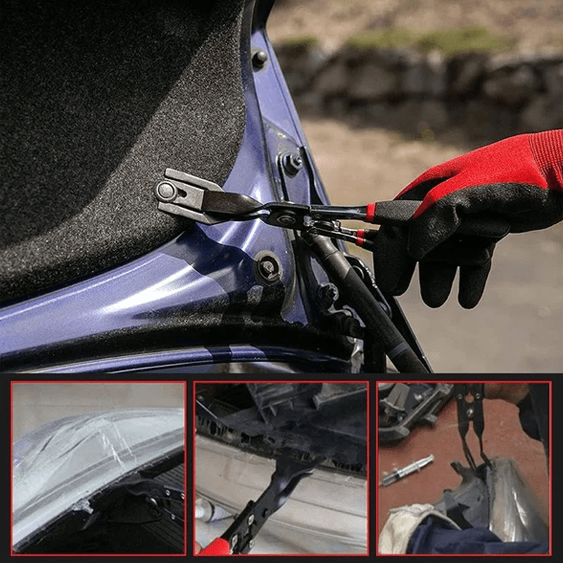 Specialized automotive tool: plastic rivet removal pliers, ideal for trim and panel fasteners