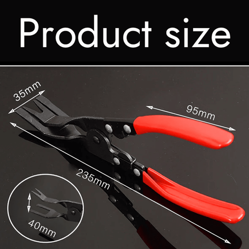 Ergonomic automotive fastener removal pliers, perfect for delicate plastic rivets on vehicles