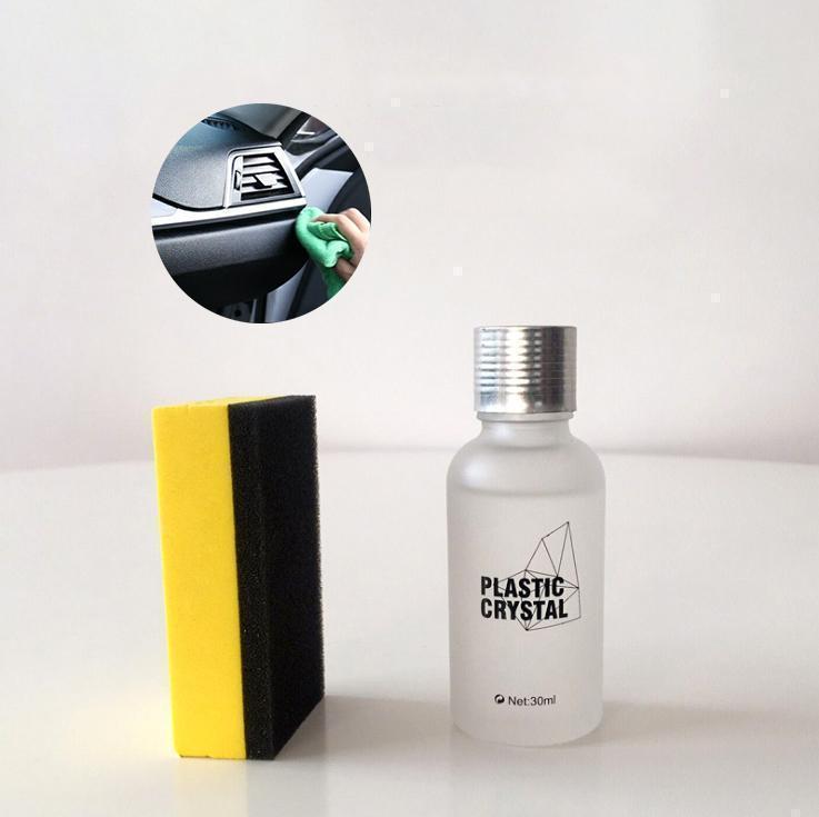 Automotive plastic restorer & protectant for car detailing, restoring faded trim