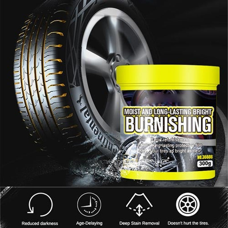 Auto detailing tire coating paste, enhances tire look and longevity
