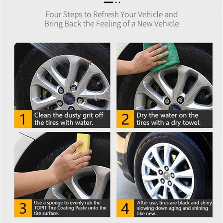 Professional grade tire coating paste, for superior tire maintenance