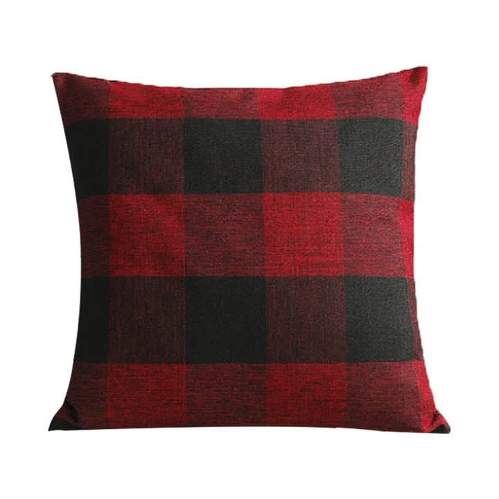 Yellow plaid checked cushion cover, ideal for country style autumn bedroom & home accents.
