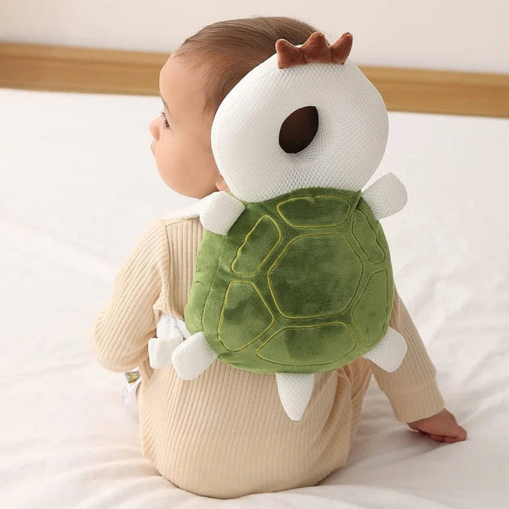 Gentle baby head and neck protector, soft infant cushion for toddler safety during crawling & walking.