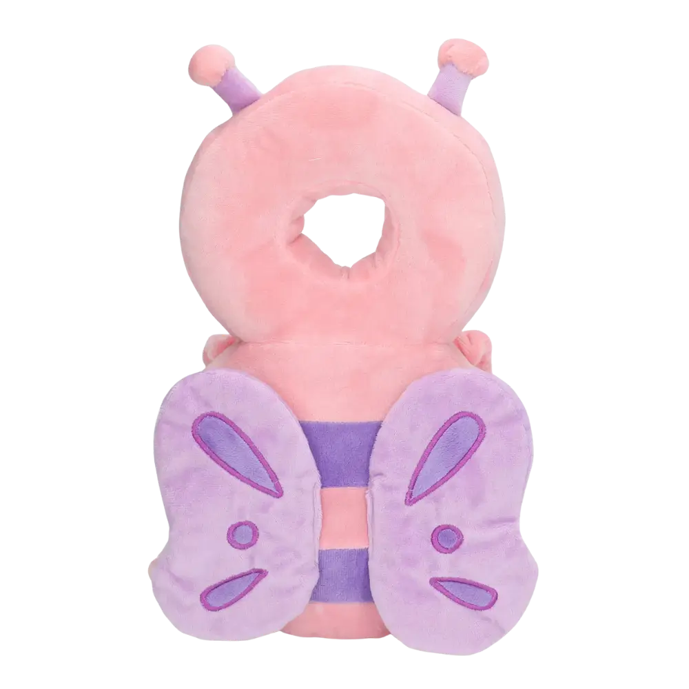 Adorable baby head protector with neck cushion. Soft safety gear for crawling infants & walking toddlers.