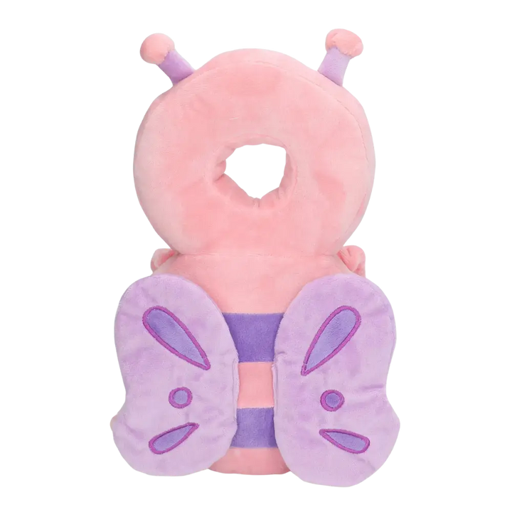 Adorable baby head protector with neck cushion. Soft safety gear for crawling infants & walking toddlers.
