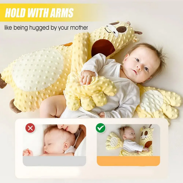 Portable baby sleep aid with motorized tapping, remote control, and easy-to-use design for secure infant sleep.