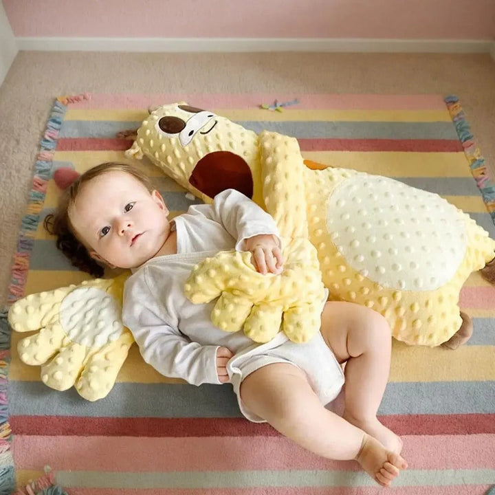Soothing motorized baby sleep aid with rhythmic tapping, designed to help fussy infants & toddlers sleep better.