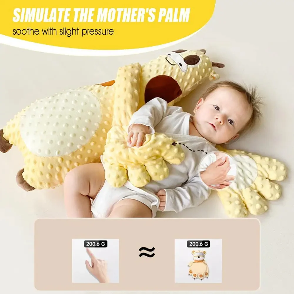 Innovative baby sleep aid featuring a motorized patter and gentle tapping mechanism for natural sleep induction.