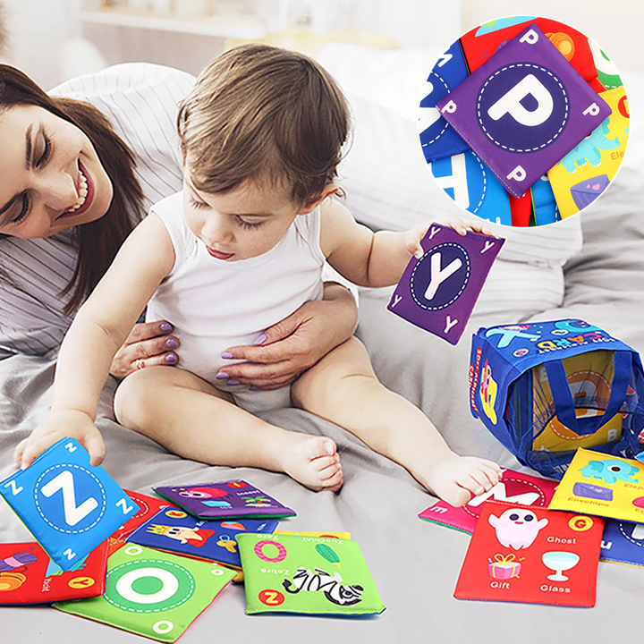 Washable cloth book with a mirror, engaging babies in self-discovery, early education