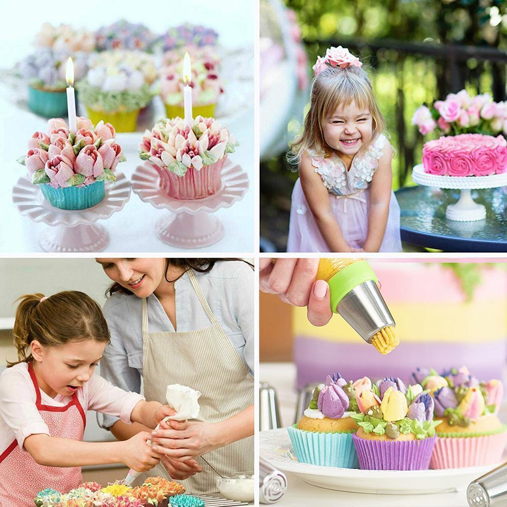 Complete pastry decorating nozzle set for all your baking and dessert decorating needs