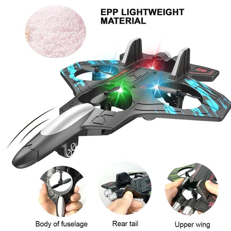 Kids' Quadcopter Drone with remote control for simple, fun, and easy flying adventures.